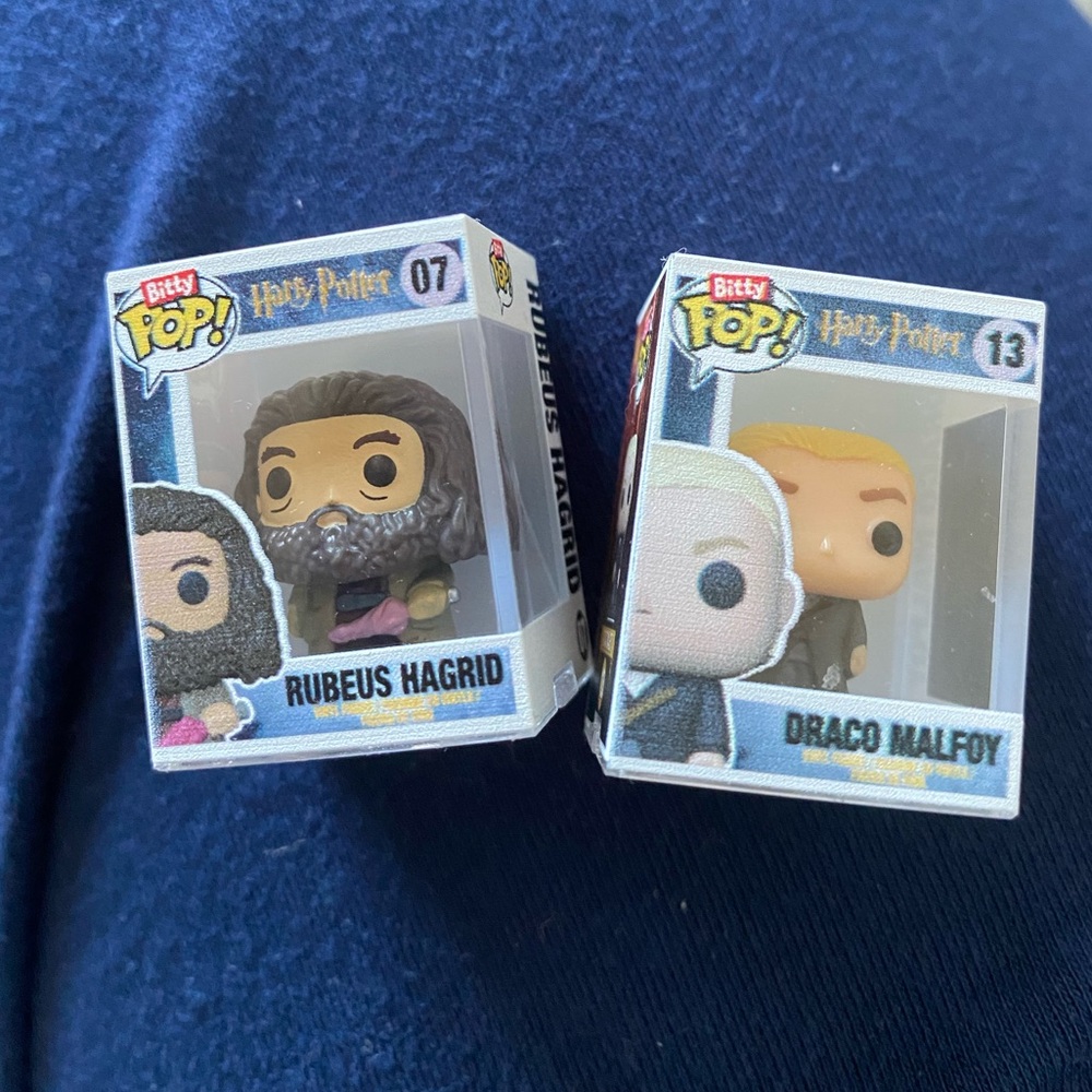 Bitty pop Harry Potter series. One Hagrid and one Draco malfoy